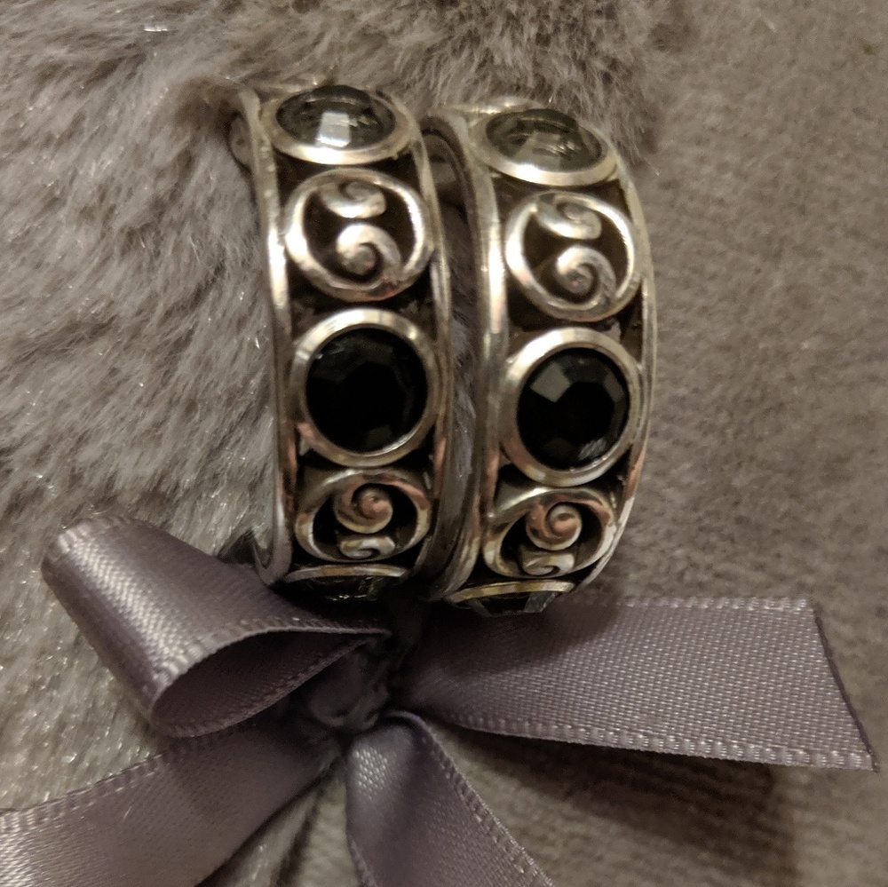 Brighton stone hoop earrings